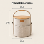 Zavqelio™ HaloNest Storage Side Table Multi-Pocket Organizer & Modern Side Table for Bedroom and Living Room