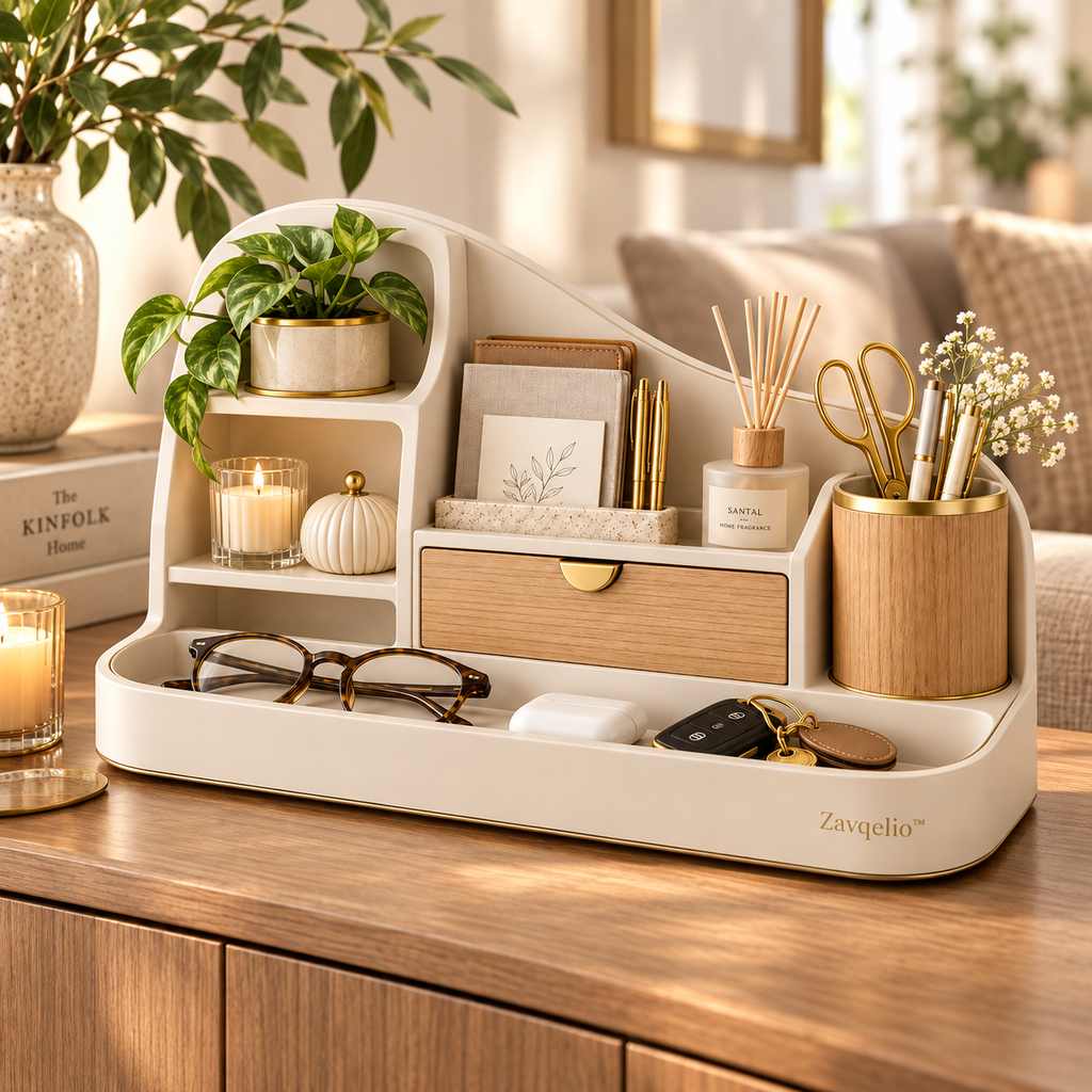 Zavqelio™ Sculpted Haven Desktop Organizer