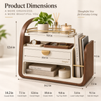 Zavqelio™ Arched Multi-Zone Desktop Organizer