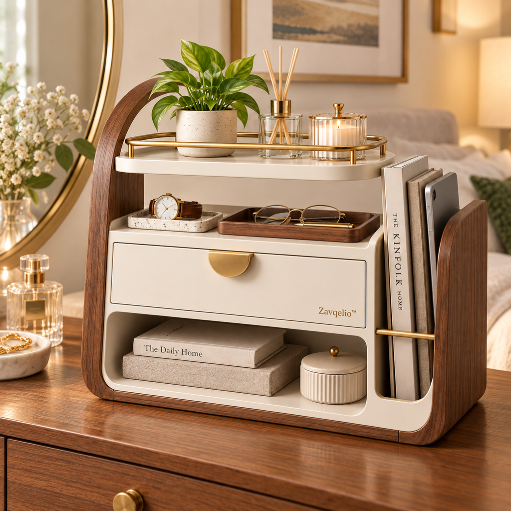 Zavqelio™ Arched Multi-Zone Desktop Organizer
