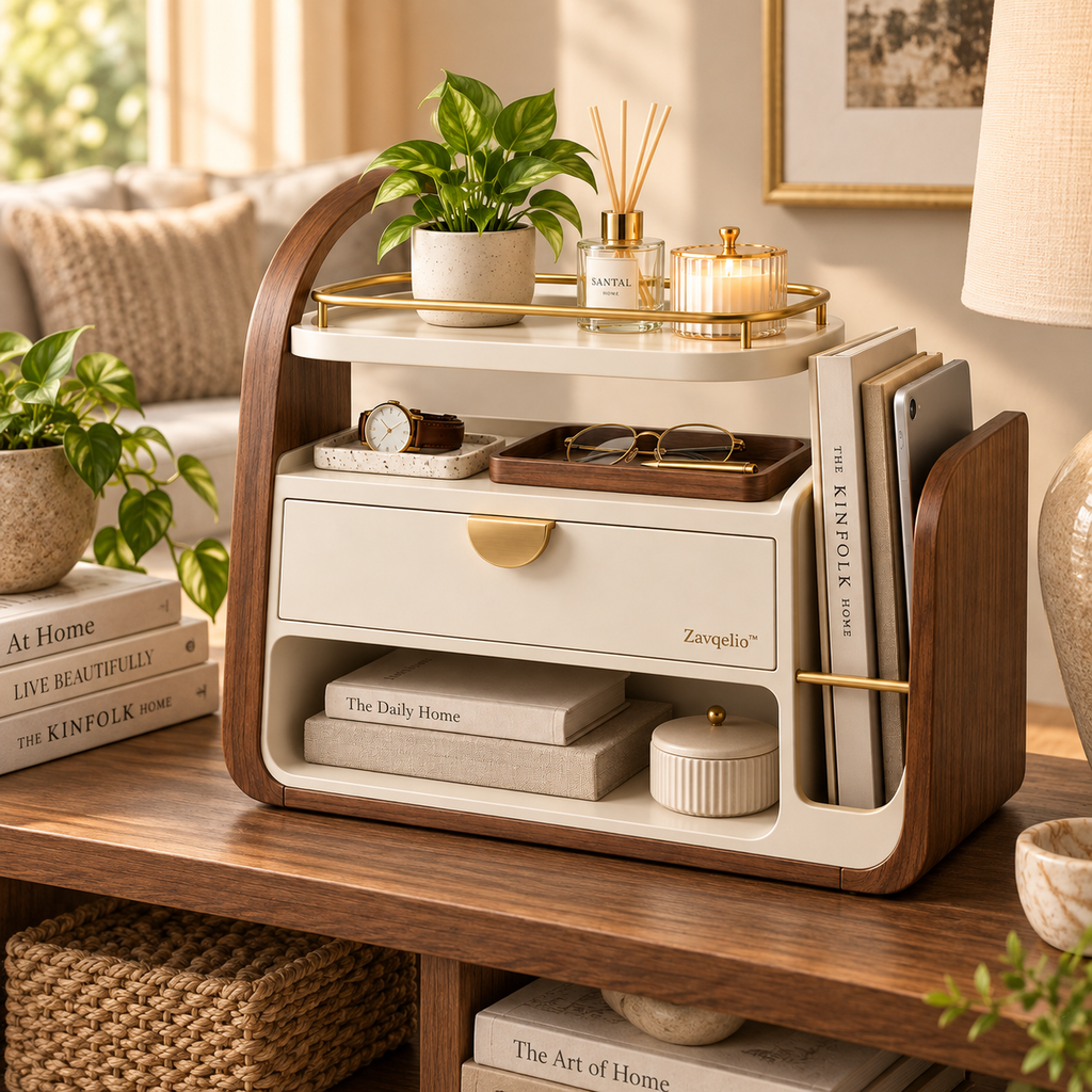 Zavqelio™ Arched Multi-Zone Desktop Organizer